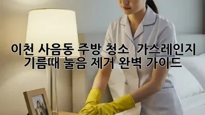 이천 사음동 주방 청소 : 가스레인지 기름때, 눌음 제거 완벽 가이드!